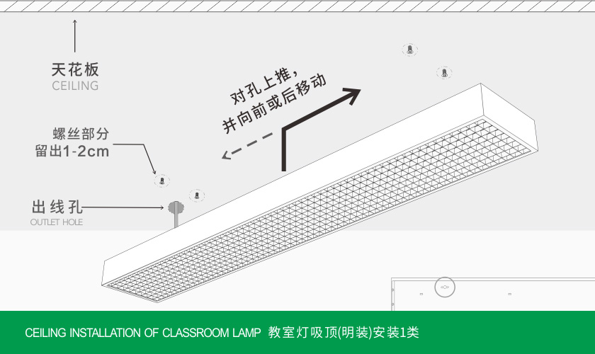 教室灯吸顶安装1类